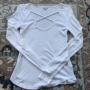 Splendid Long Sleeve White Top XS